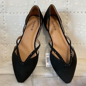Torrid black rhinestone detail flats size 9 new